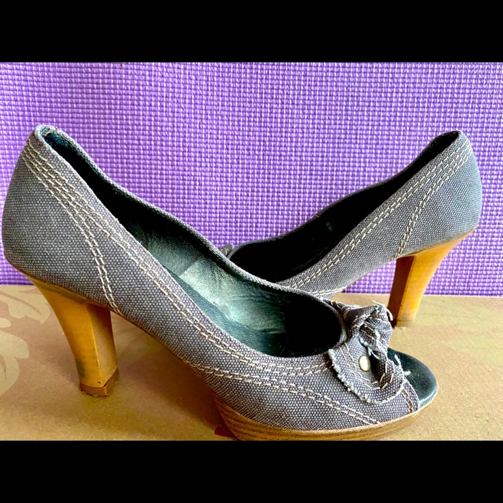 Zerep made in Spain denim platform heels